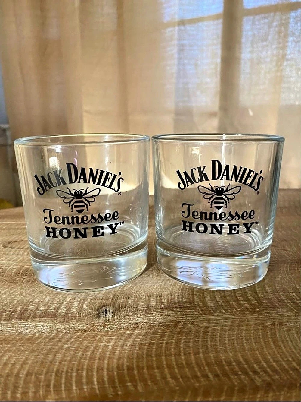 Jack Daniel's Tennessee Honey Rocks Glass Rocks Glasses Set of 2